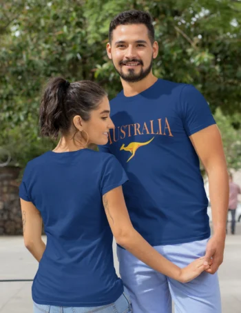 Aussie Mens Kangaroo Embroidery T-Shirt