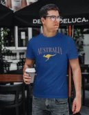 Aussie Mens Kangaroo Embroidery T-Shirt