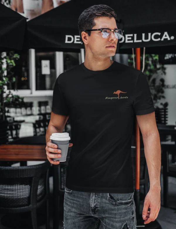Aussie Kangaroo & Sunset Mens T-Shirt - Image 3