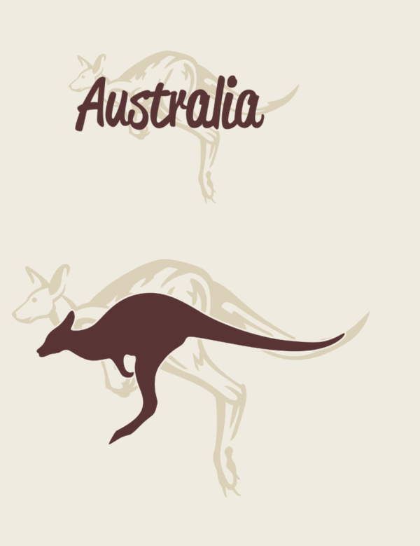 Kangaroo & Shadow Mens Singlet - Image 4