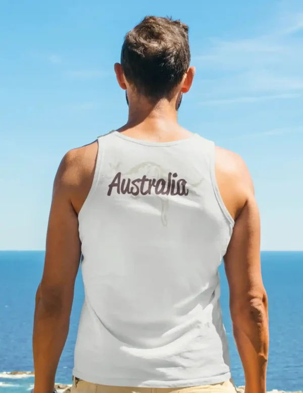 Kangaroo & Shadow Mens Singlet - Image 2
