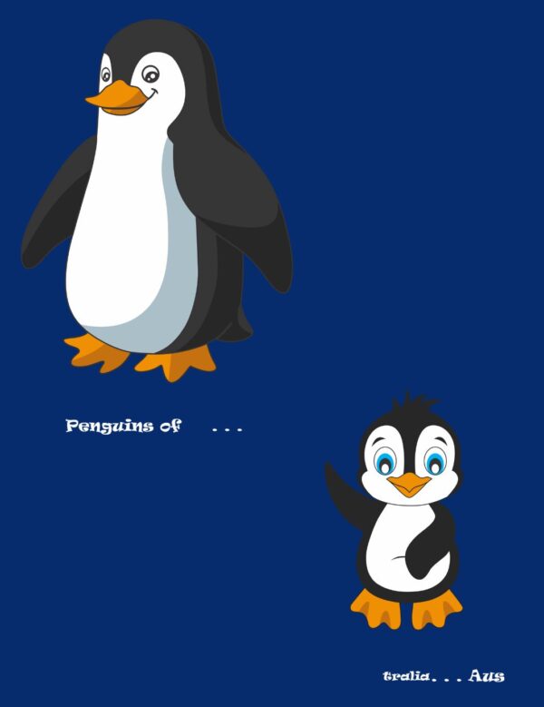 Wrap Around Penguin Kids T-Shirt - Image 4