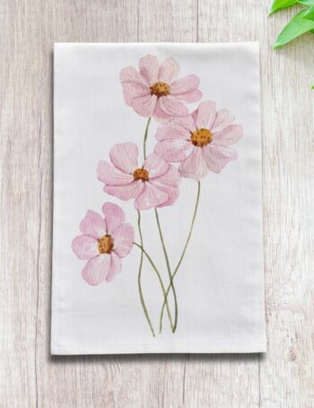 Flower Pattern Cotton Tea Towel