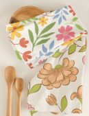 Flower Pattern Cotton Tea Towel