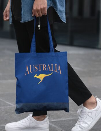 Kangaroo Embroidery Tote Bag