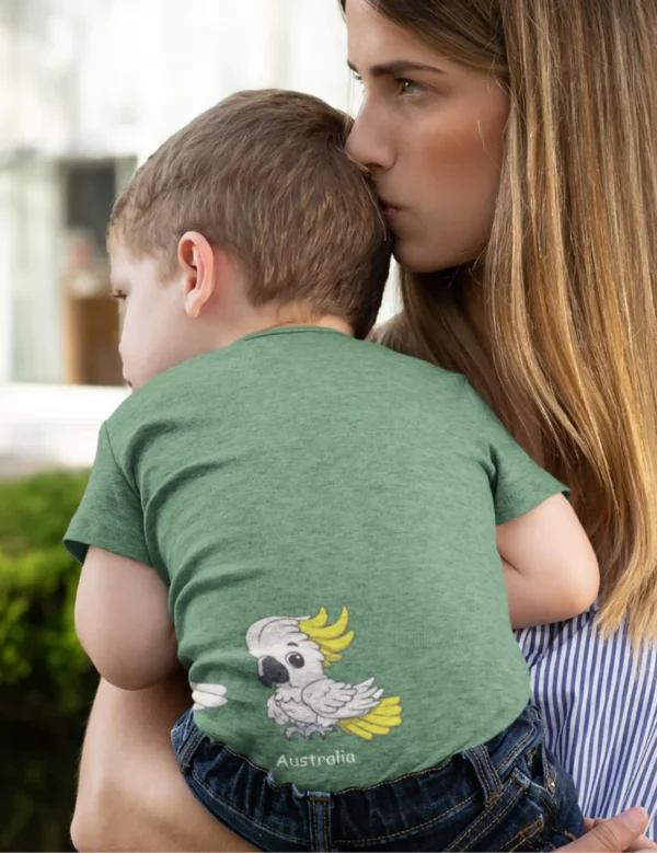 Wrap Around Cockatoos Kids T-Shirt - Image 3