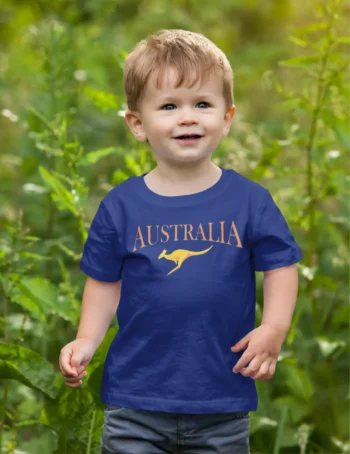 Kangaroo Embroidery Kids T-Shirt