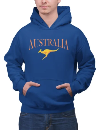 Kangaroo Embroidery Unisex Hoodies